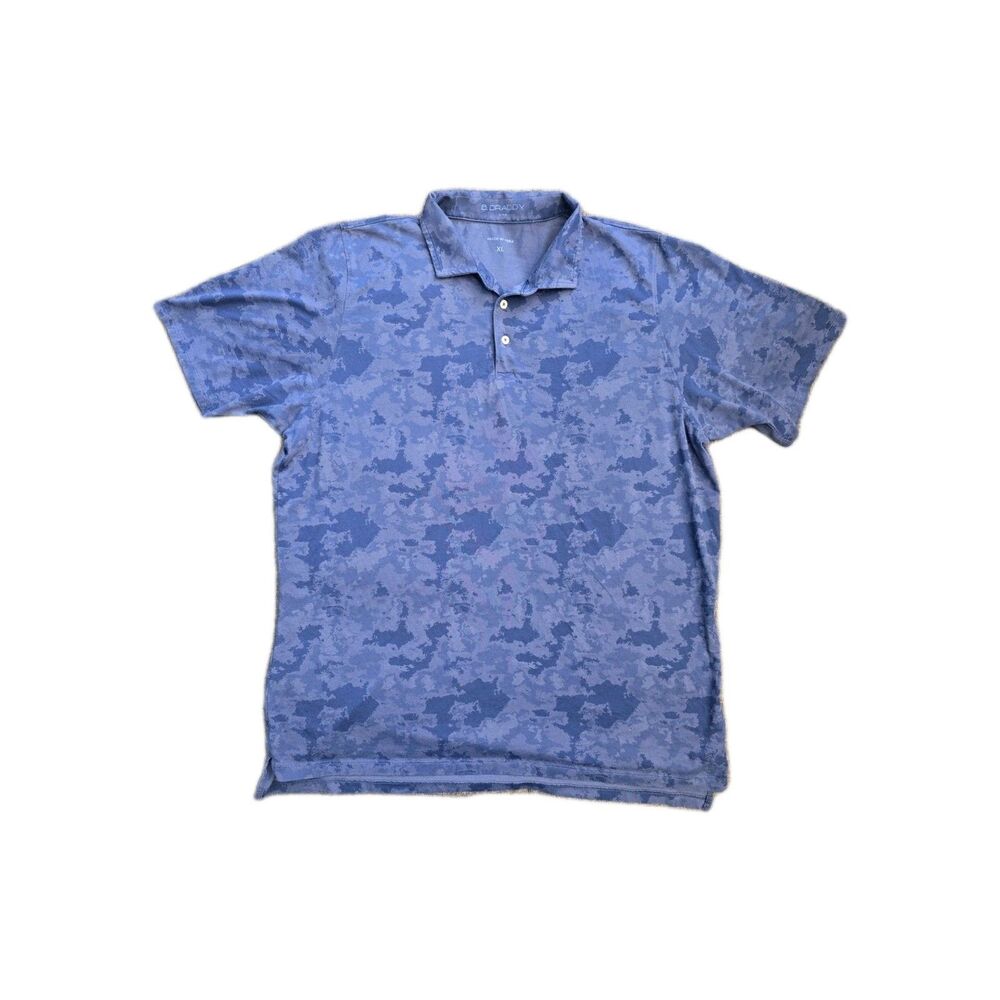 B. DRADDY Polo Shirt Mens XL Extra Large Aronimink Golf Club Blue Camo Preppy
